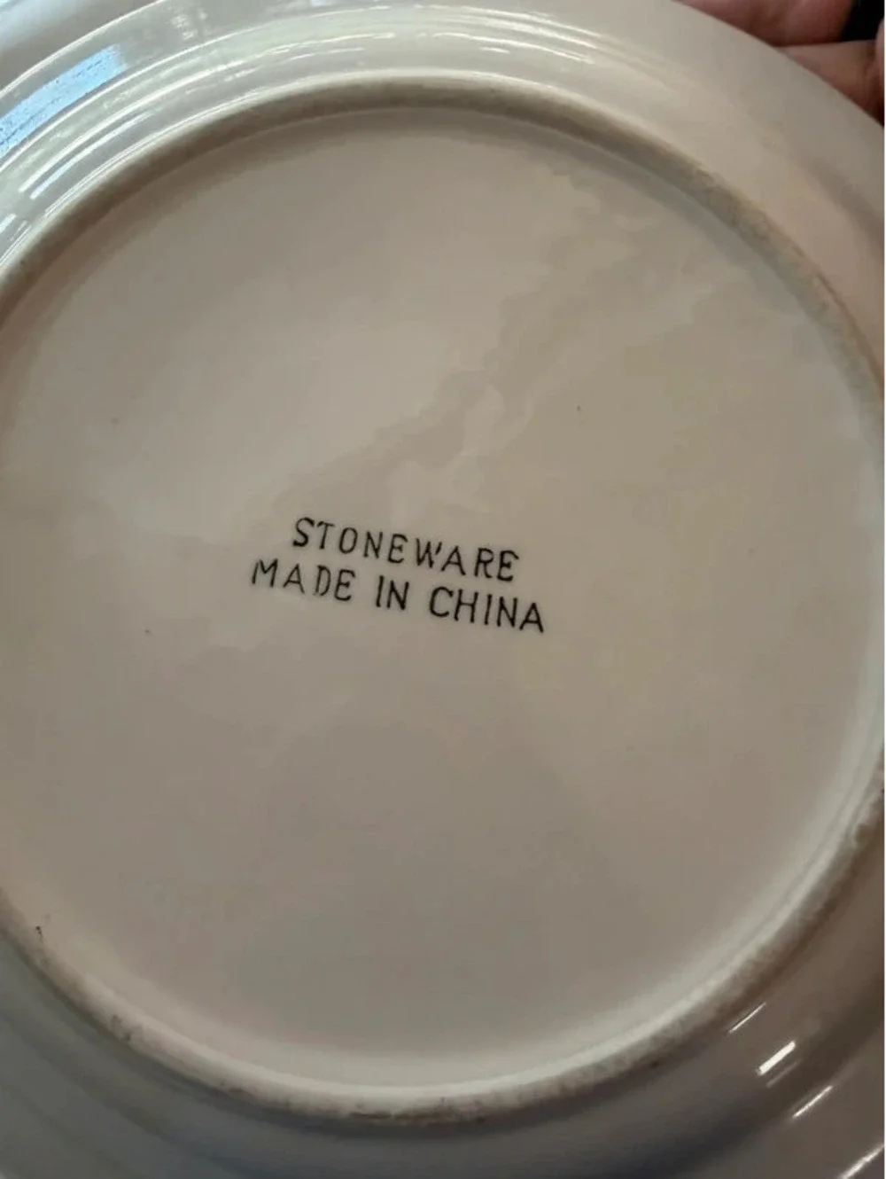 Vintage Stoneware Apple Basket Checkerboard Dinner Plate